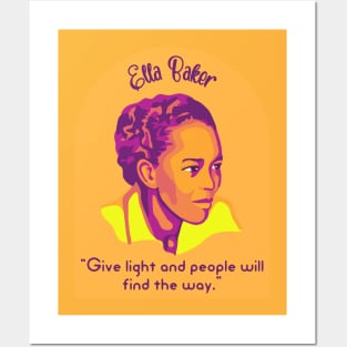 Ella Baker Portrait and Quote Posters and Art